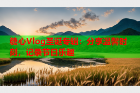 糖心Vlog圣诞专辑：分享温馨时刻，记录节日乐趣