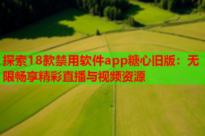 探索18款禁用软件app糖心旧版：无限畅享精彩直播与视频资源