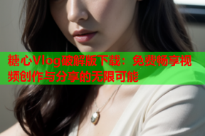 糖心Vlog破解版下载：免费畅享视频创作与分享的无限可能