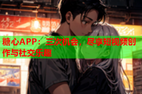 糖心APP：三次机会，尽享短视频创作与社交乐趣