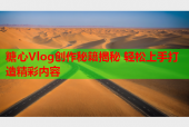 糖心Vlog创作秘籍揭秘 轻松上手打造精彩内容