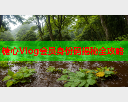 糖心Vlog会员身份码揭秘全攻略  第1张