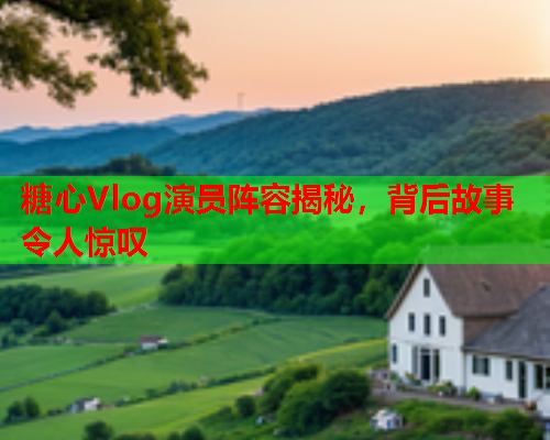 糖心Vlog演员阵容揭秘，背后故事令人惊叹  第1张