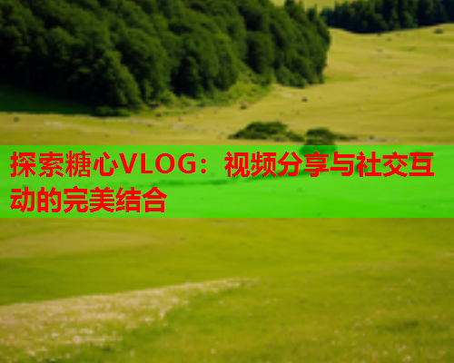 探索糖心VLOG：视频分享与社交互动的完美结合  第2张